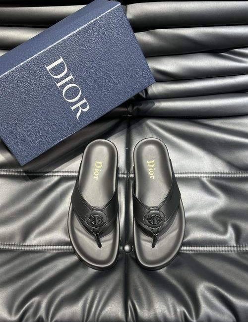 Christian Dior CD Calfskin Casual Slides With Hardware