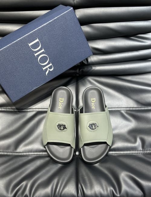Christian Dior CD Calfskin Casual Slides With Hardware