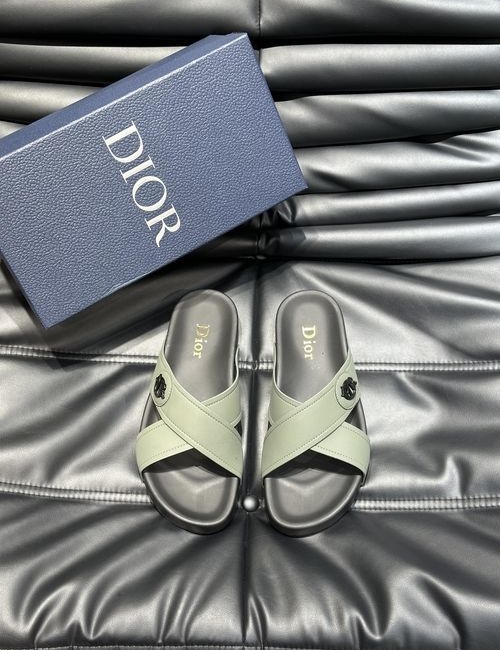 Christian Dior CD Calfskin Casual Slides With Hardware
