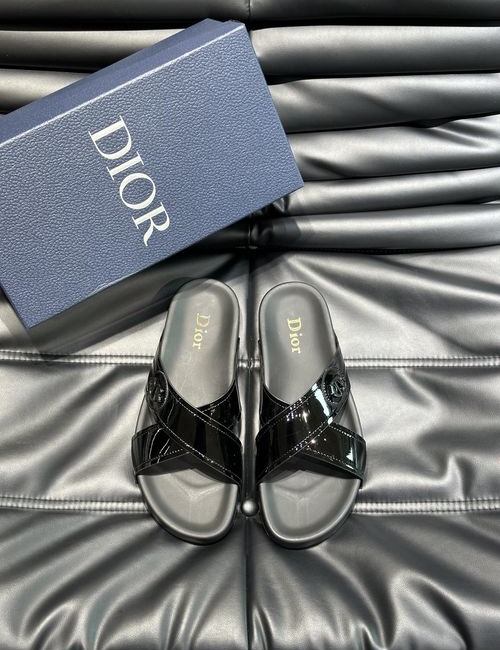 Christian Dior CD Calfskin Casual Slides With Hardware