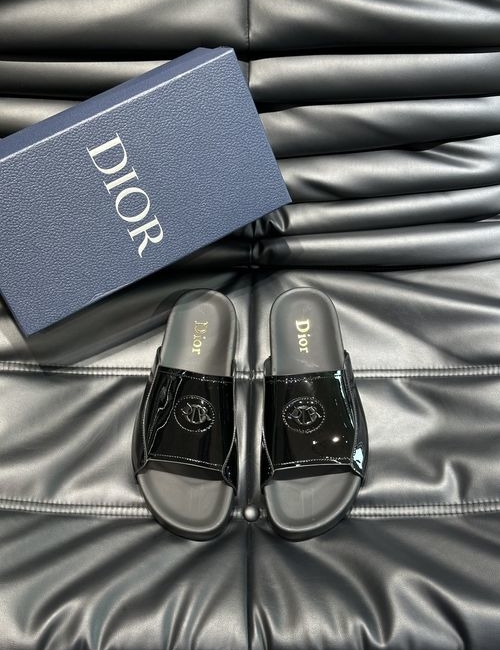 Christian Dior CD Calfskin Casual Slides With Hardware