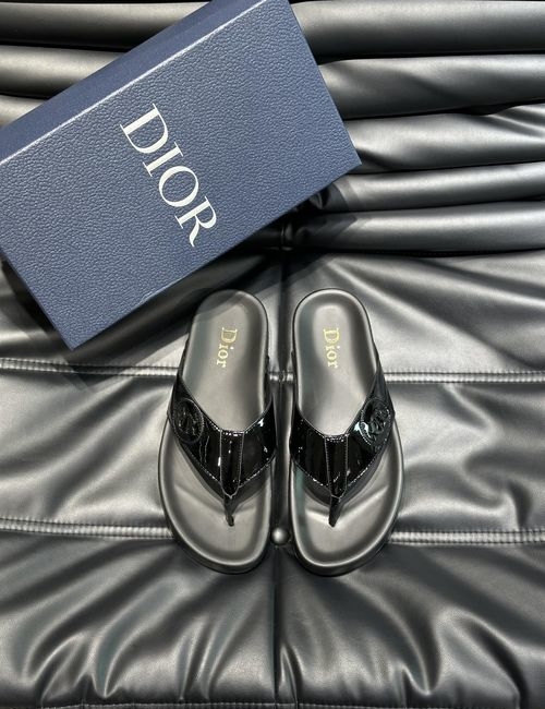 Christian Dior CD Calfskin Casual Slides With Hardware