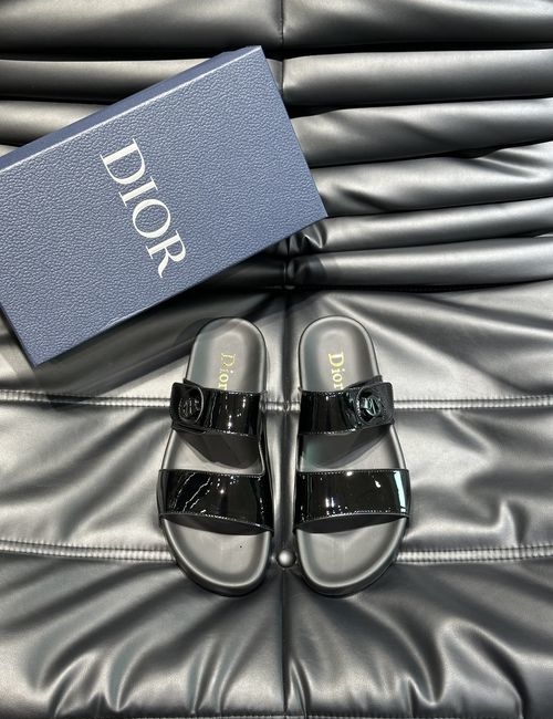 Christian Dior CD Calfskin Casual Slides With Hardware
