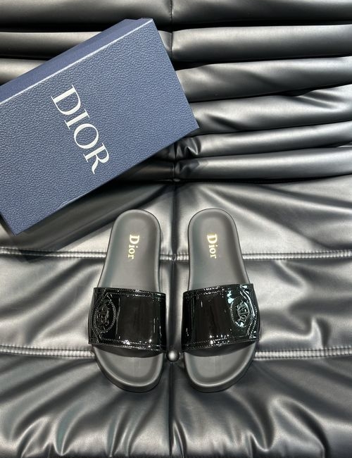 Christian Dior CD Calfskin Casual Slides With Hardware