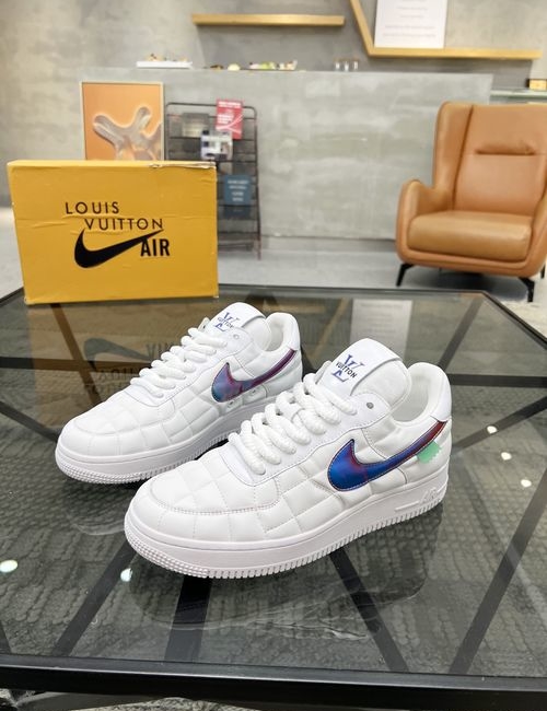 Louis Vuitton LV Leather Skate Shoes Breathable Mesh Lining
