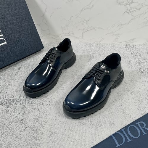 Christian Dior CD Combat Hand-finished Derby Leather Shoes
