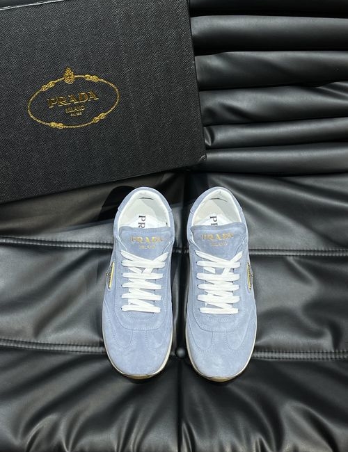 Prada Casual Leather Sneakers With Foam Sole