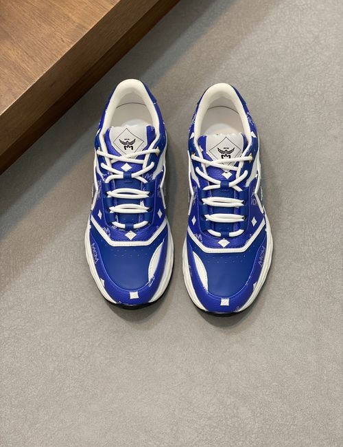 MCM Skystream Cubic Jacquard Sneakers Leather Trim