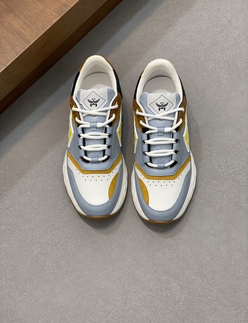 MCM Skystream Cubic Jacquard Sneakers Leather Trim
