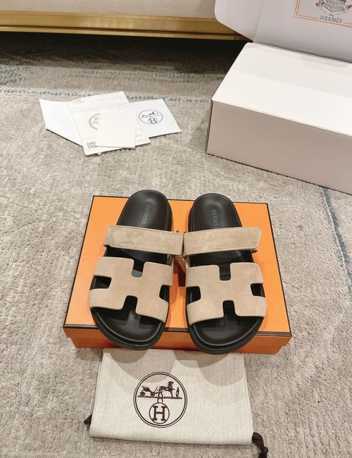 Hermes Chypre Slippers With Comfortable Soft Insole