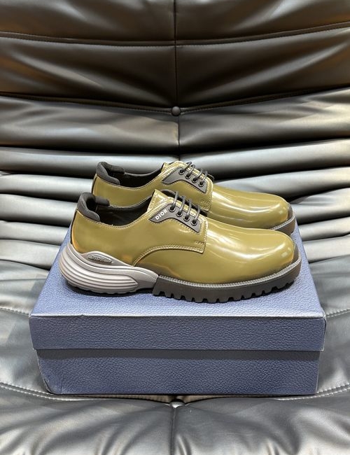 Christian Dior CD Oblique Printed Leather Derby Shoes