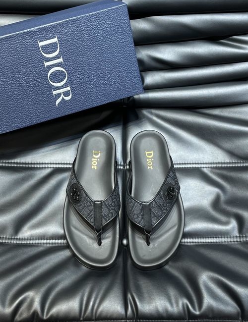 Christian Dior CD Printed Canvas Casual Slides