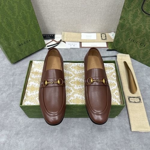 Gucci Jordaan Horsebit Leather Loafers