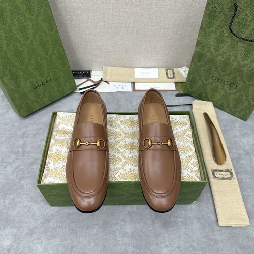 Gucci Jordaan Horsebit Leather Loafers