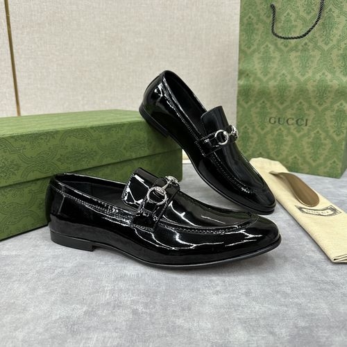 Gucci Jordaan Horsebit Leather Loafers