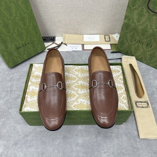 Gucci Jordaan Horsebit Leather Loafers