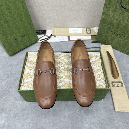 Gucci Jordaan Horsebit Leather Loafers