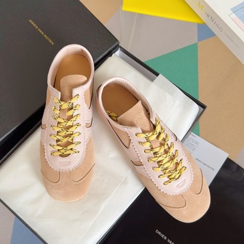 Dries Van Noten DVN Retro Suede Paneled Sneakers