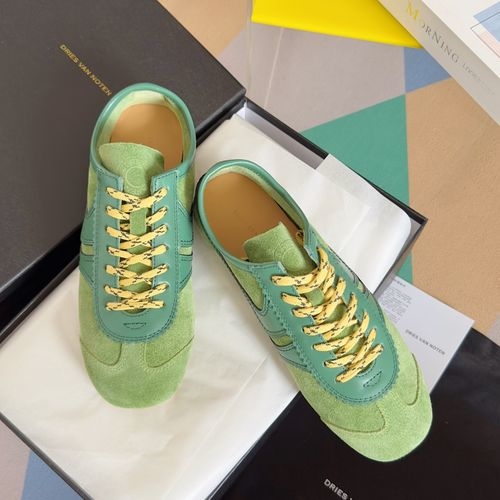 Dries Van Noten DVN Retro Suede Paneled Sneakers