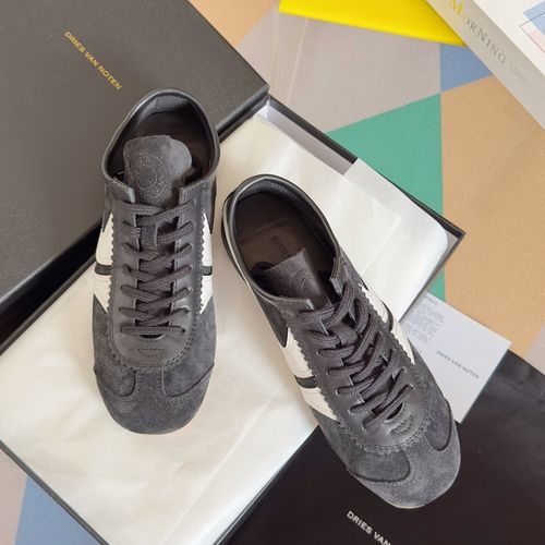 Dries Van Noten DVN Retro Suede Paneled Sneakers