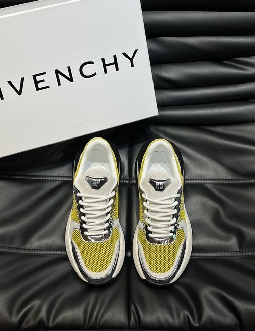 Givenchy Logo Calfskin Mesh Casual Sneakers