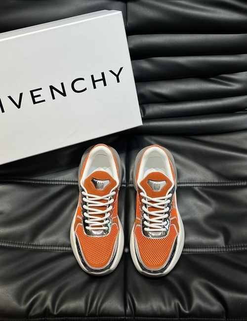 Givenchy Logo Calfskin Mesh Casual Sneakers