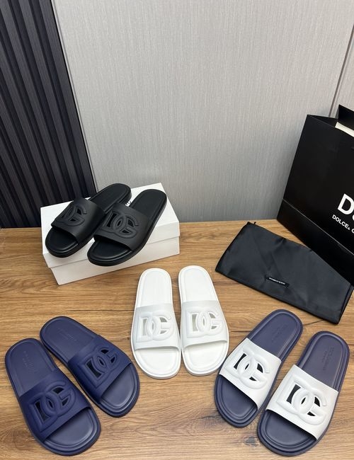 Dolce & Gabbana DG Logo Upper Slides Private Mold Sole