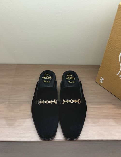 Christian Louboutin Leather Half Slides Cowhide Upper Leather Sole