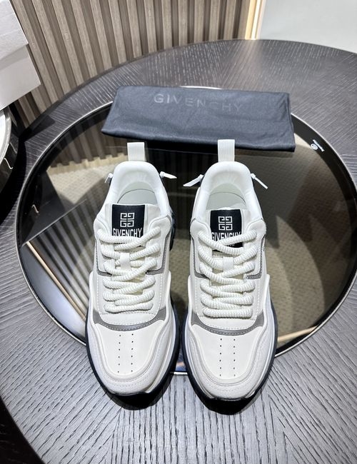 Givenchy Vintage Cutout Leather Logo Sneakers