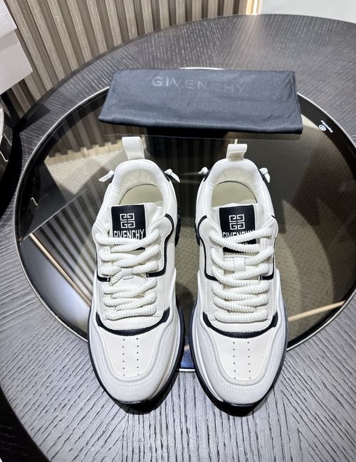 Givenchy Vintage Cutout Leather Logo Sneakers