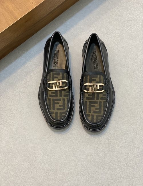 Fendi Calfskin Formal Casual Leather Shoes
