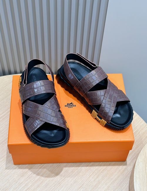 Hermes Electric Sandals Contrast Color Lightweight Sole