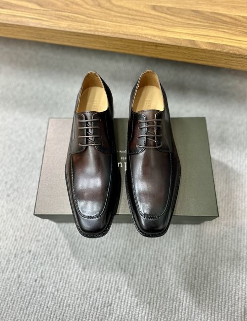 Berluti Embossed Pattern Leather Shoes With Sole