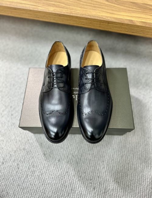 Berluti Embossed Pattern Leather Shoes With Sole