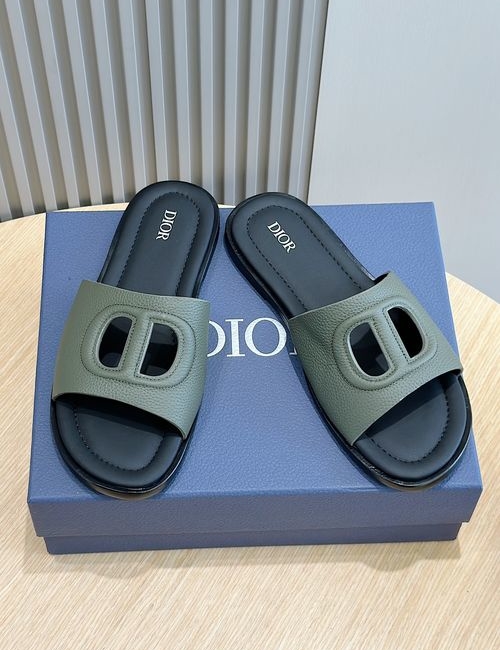 Christian Dior CD Alias Cowhide Sandals Oblique Printed Non-slip