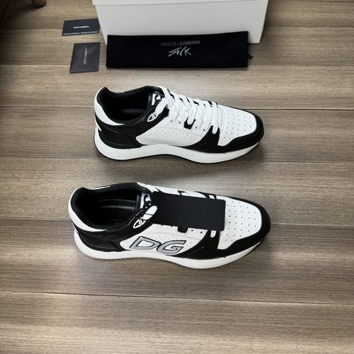 Dolce & Gabbana DG Nappa Leather Sneakers With Brand Totem