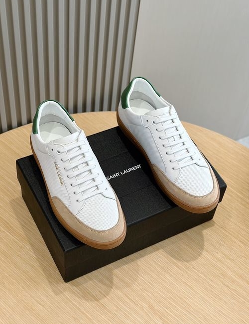 Yves Saint Laurent YSL Perforated Leather Low-Top Sneakers