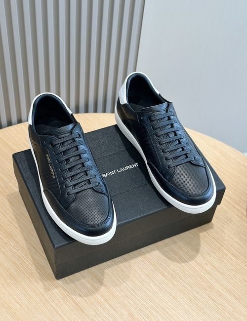 Yves Saint Laurent YSL Perforated Leather Low-Top Sneakers