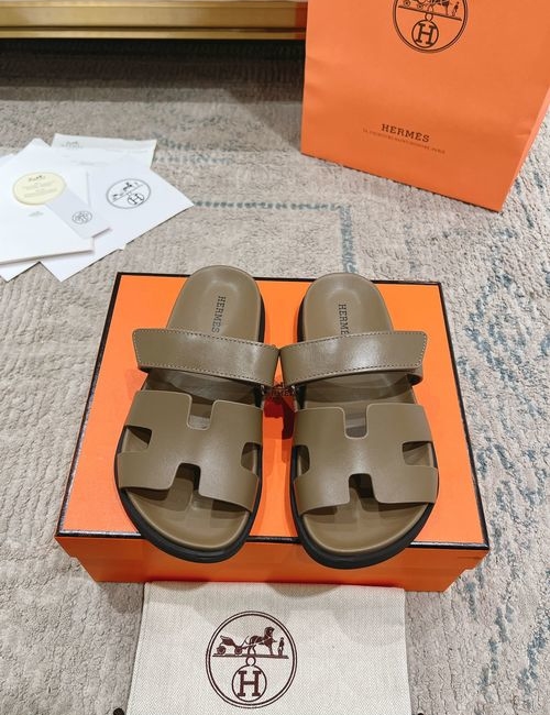 Hermes Chypre Slippers With Comfortable Soft Insole