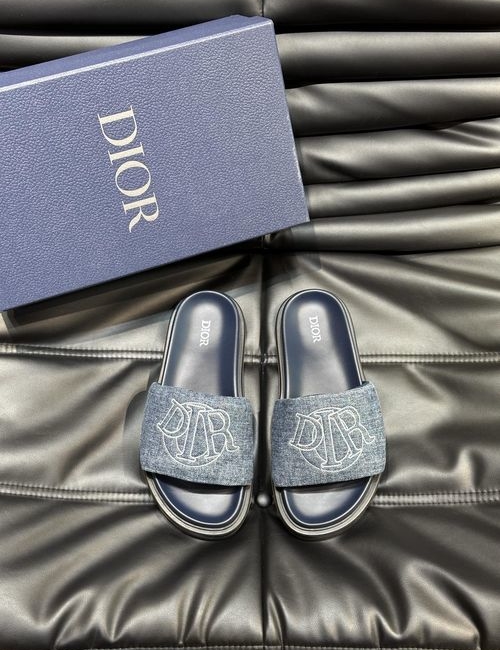 Christian Dior CD Aqua Series Denim Embroidery Sandals