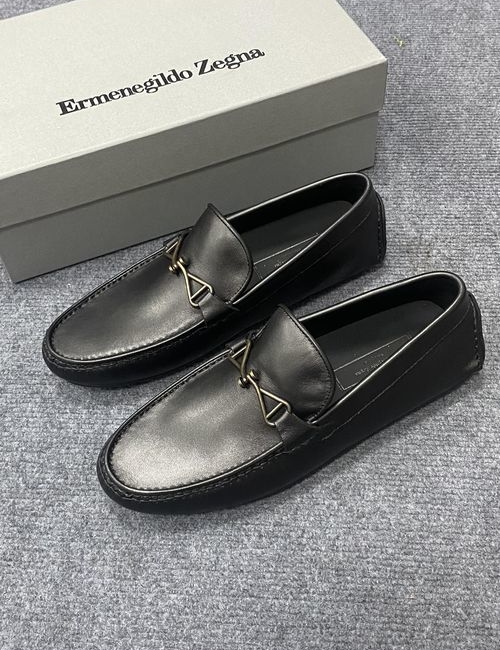 Zegna Genuine Leather Driving Loafers