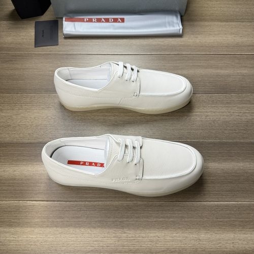 Prada Full-grain Cowhide TPR Sole Shoes