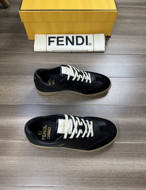 Fendi Perforated Cowhide Shoes With TPR Sole