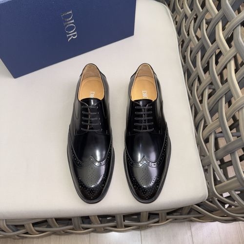 Christian Dior CD Calfskin Derby Shoes With Brand Embossing