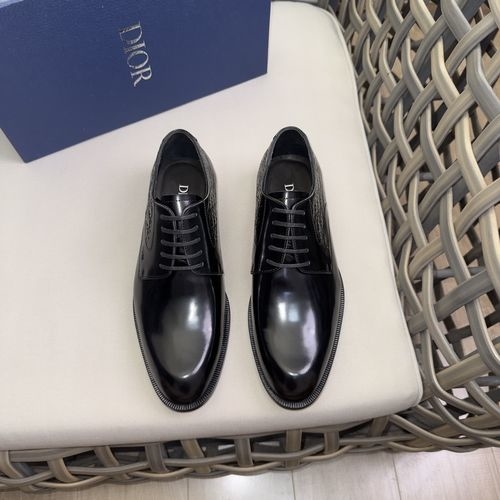 Christian Dior CD Calfskin Derby Shoes With Brand Embossing