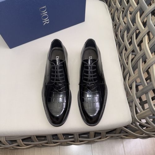 Christian Dior CD Calfskin Derby Shoes With Brand Embossing