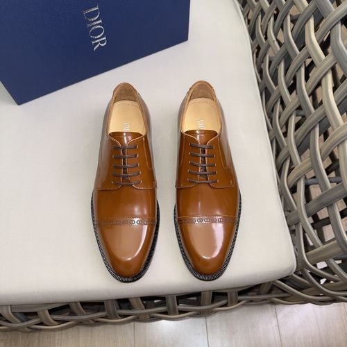 Christian Dior CD Calfskin Derby Shoes With Brand Embossing
