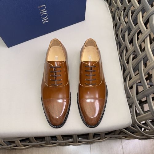 Christian Dior CD Calfskin Derby Shoes With Brand Embossing