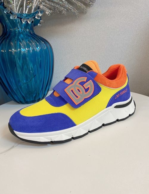 Dolce & Gabbana DG Leather Stitching Breathable Sneakers