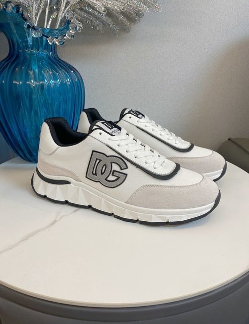 Dolce & Gabbana DG Leather Stitching Breathable Sneakers